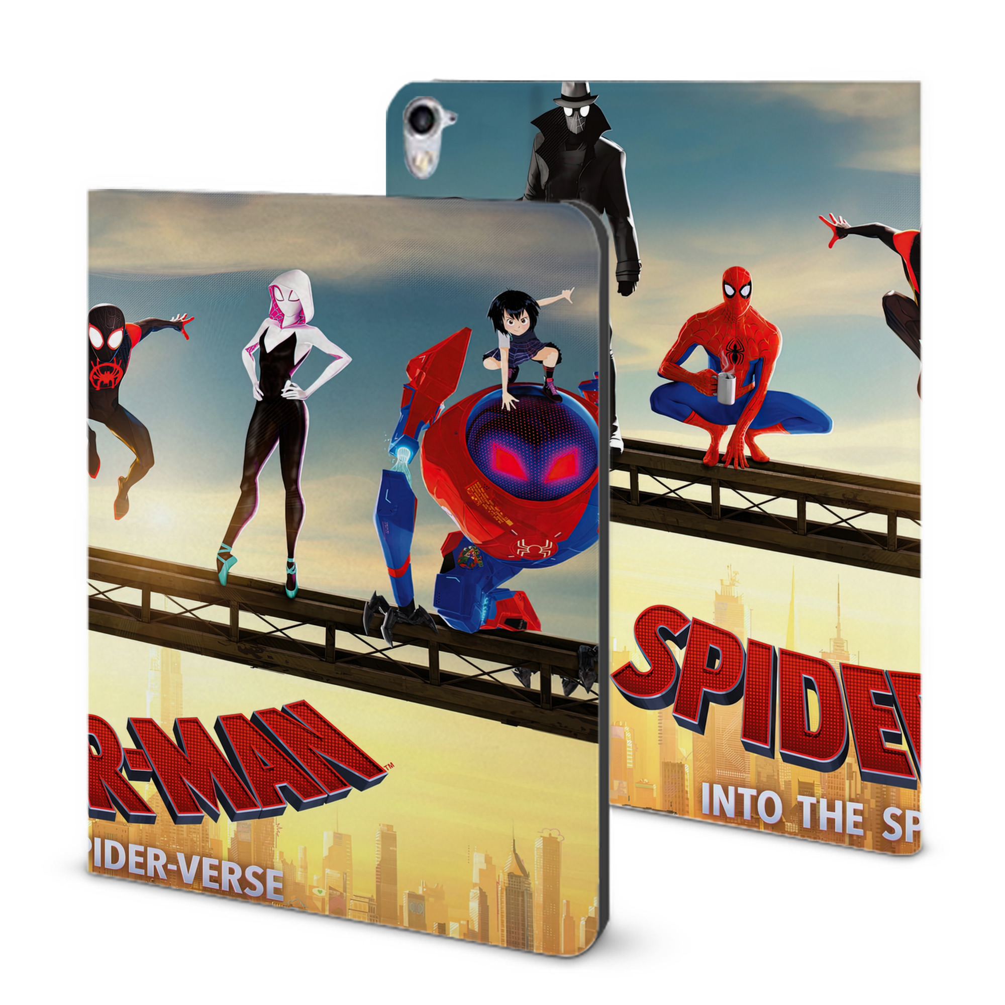 （画像用） Spider Man スパイダーマン IPad ケース ブック型 PUレザー TPU 耐衝撃 軽量 薄型 ペン収納なし 全面保護 IPad 各モデル対応